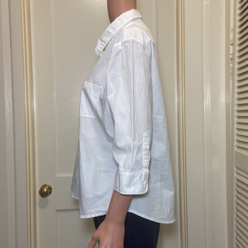 Extra Large Isabella Bird Button Down ¾ Sleeve Wh… - image 2
